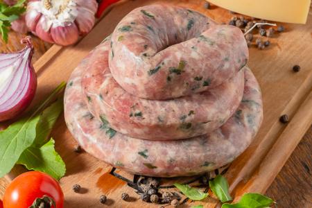 Linguiça com Rúcula e Parmesão