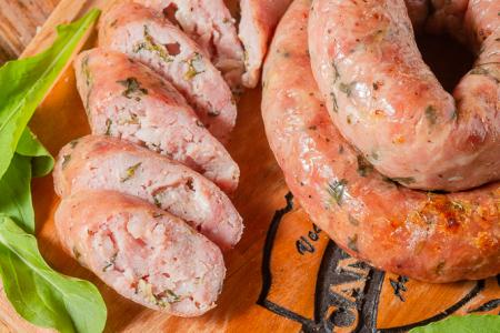 Linguiça com Rúcula e Parmesão